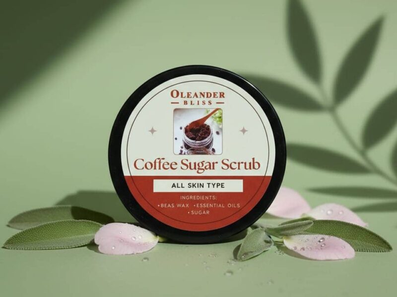 Home coffee sugar scrub