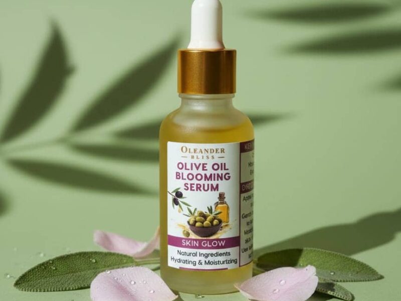 Home olive oil blooming serum