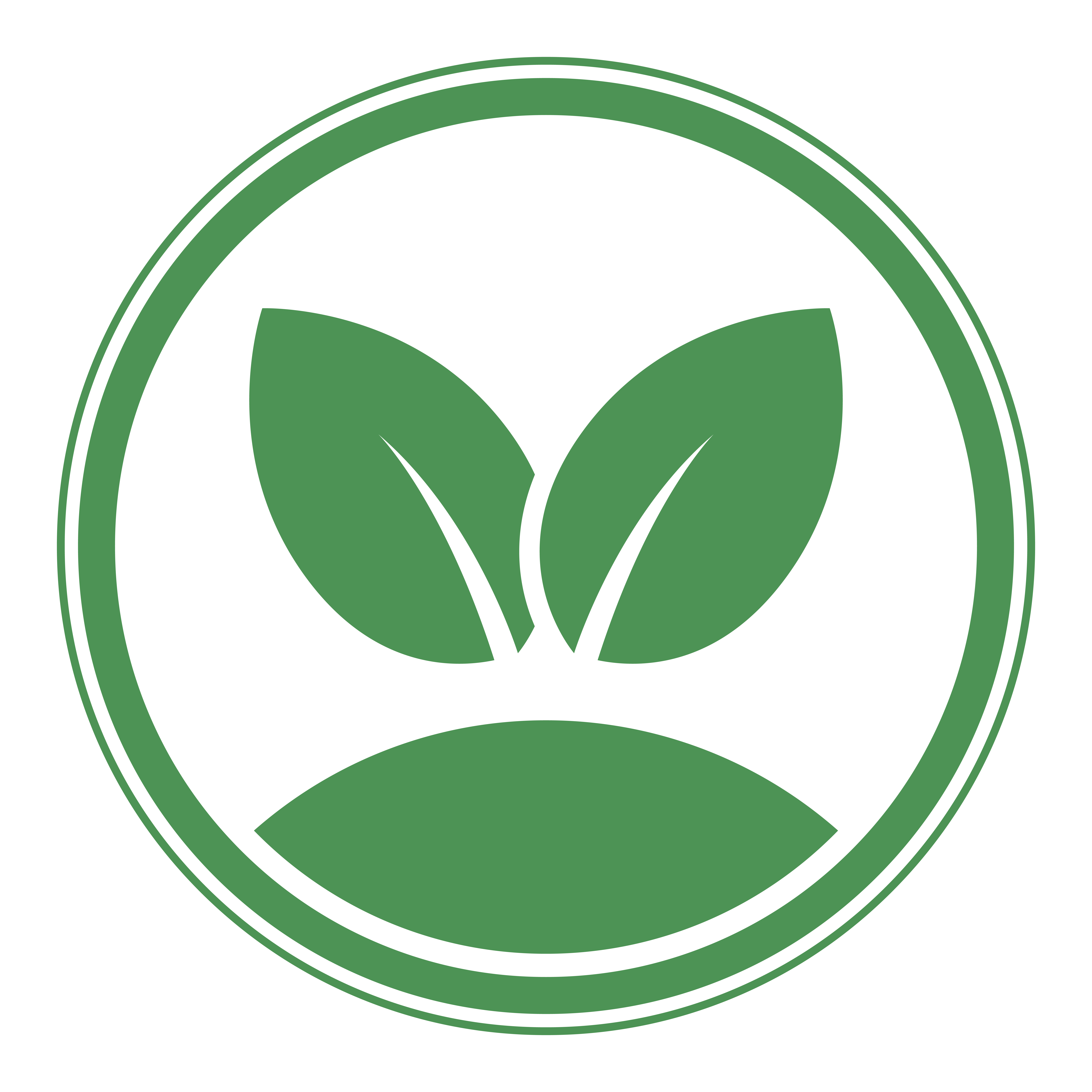 leaves in circle green